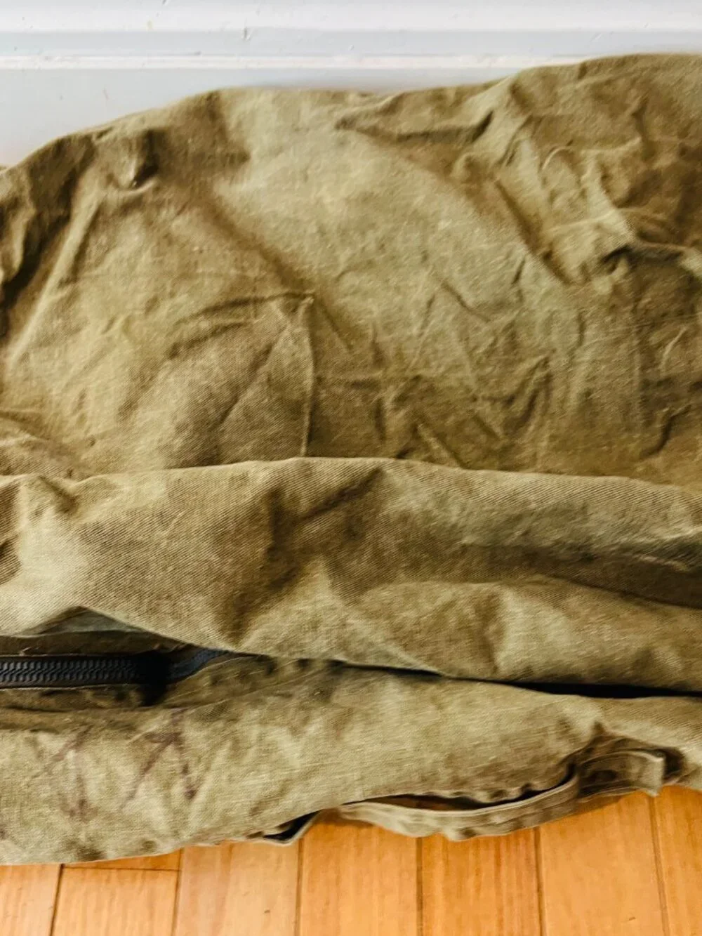 Large Vintage Military Canvas Duffle Bag